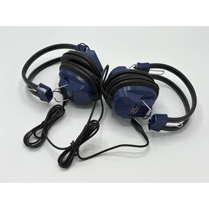 CALIFONE 2924AV BLUE 6.35mm HEADPHONES USED GOOD VINTAGE SCHOOL‎ SURPLUS  LOT 2